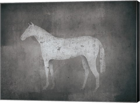 Framed White Horse Print