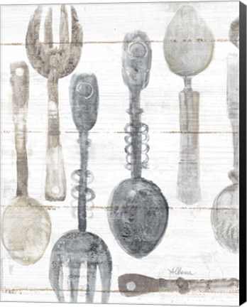 Framed Spoons and Forks II Neutral Print