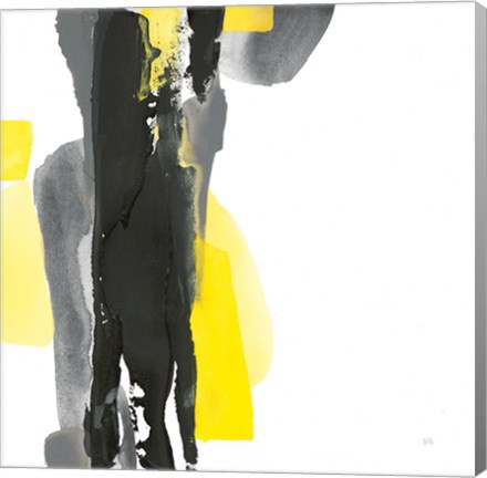 Framed Black and Yellow II v2 Print