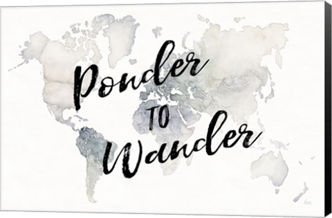 Framed Watercolor Wanderlust Ponder Print