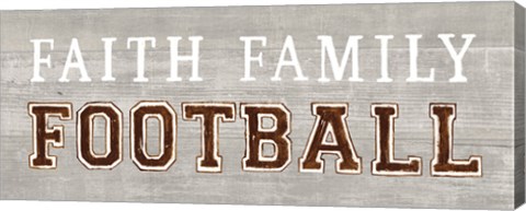 Framed Game Day III Faith Family Football Print