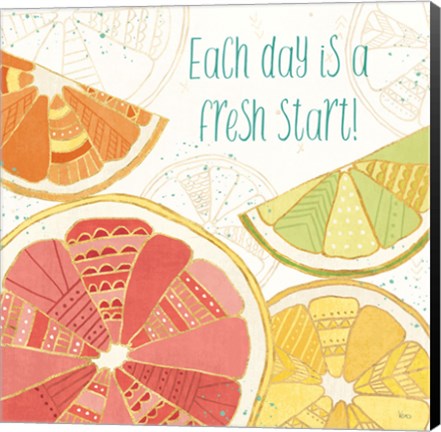 Framed Citrus Splash I Print
