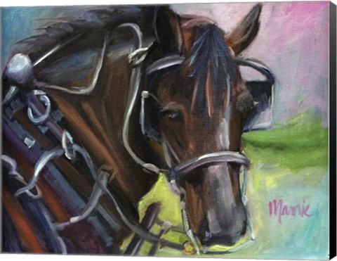Framed Charleston Working Horse Print