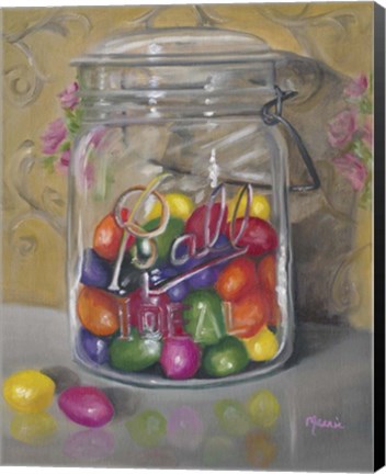 Framed Jar Of Jellybeans Print