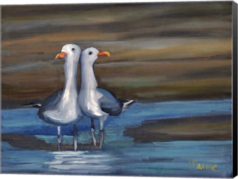 Framed Lovebirds Print