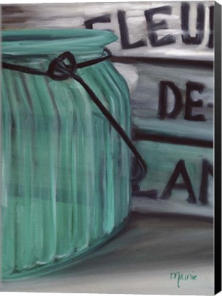 Framed Blue Jar And Box Print