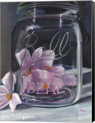 Framed Jar Of Spring Print