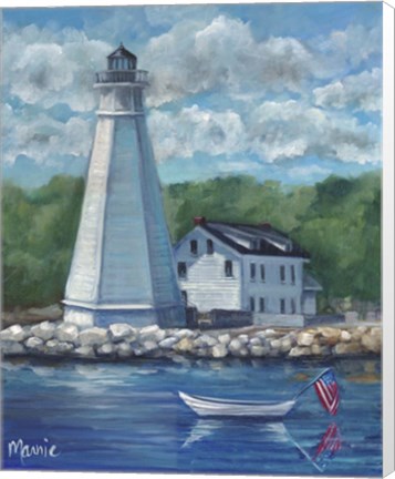 Framed New London Lighthouse Print