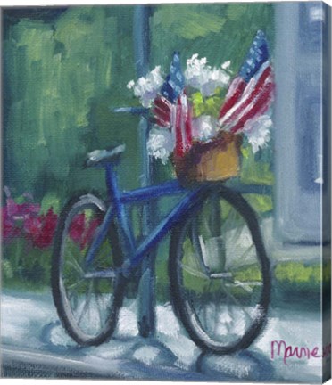 Framed Patriotic Bike Print