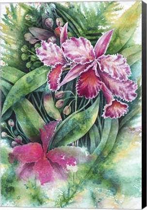 Framed Pink Orchid Print
