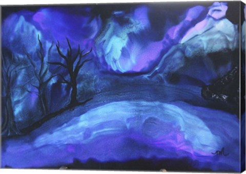 Framed Aroura Lake Print