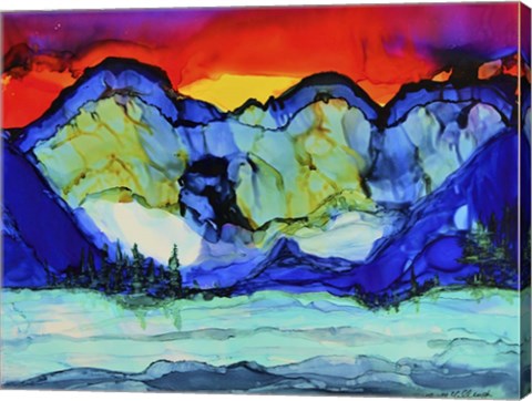 Framed Mountain Glow Print