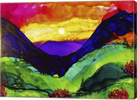 Framed Mountain Sunrise Print