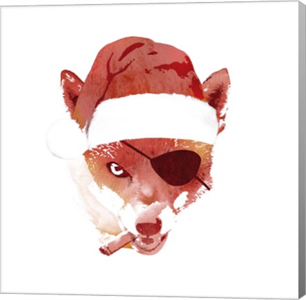 Framed Bad Santa Fox Print