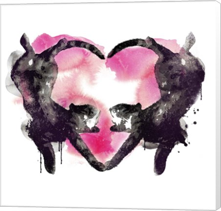 Framed Cat Love 2 Print