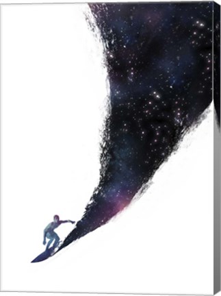 Framed Surfing The Universe Print