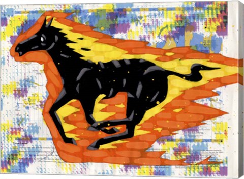 Framed Runnin Out The Flames Print