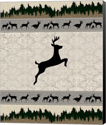 Framed Deer Surface Pattern V1 10 Print