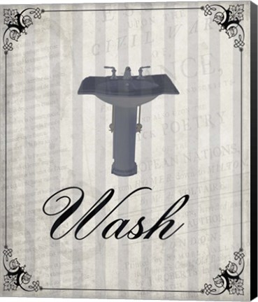 Framed Beloved Bath Grey 2 Print