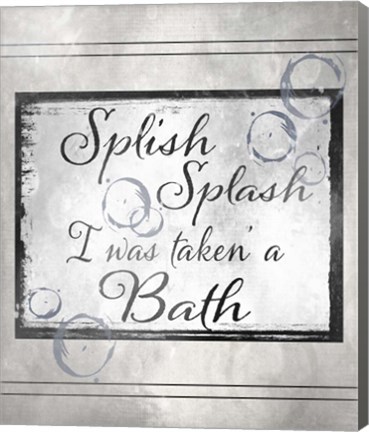 Framed Beloved Bath - Splash Print