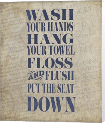 Framed Beloved Bath Blue - Floss Print