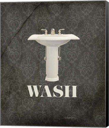 Framed Beloved Bath Black - Wash Print