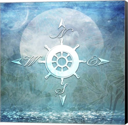 Framed Sailor Away Compass Print