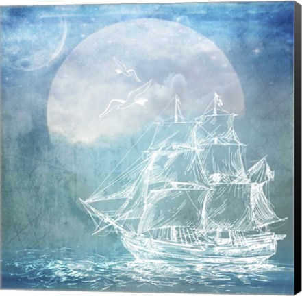 Framed Sailor Away Ship 1 Print