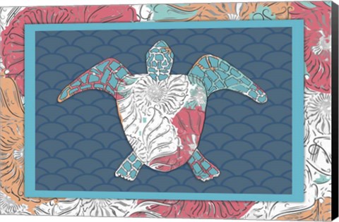 Framed Sea Side BoHo - Turtle Print
