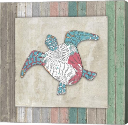 Framed Sea Side BoHo Frame  - Turtle Print