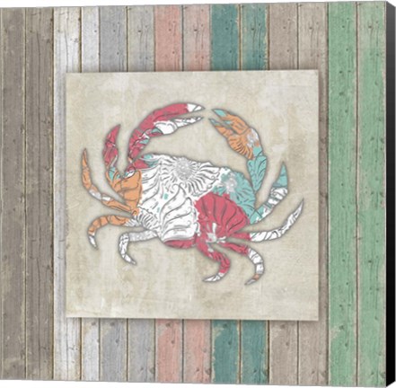Framed Sea Side BoHo Frame - Crab Print