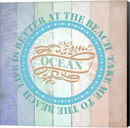 Framed Sea Side Gypsy V4 Sign 2 Print