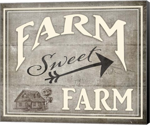 Framed Farm Sweet Farm Print