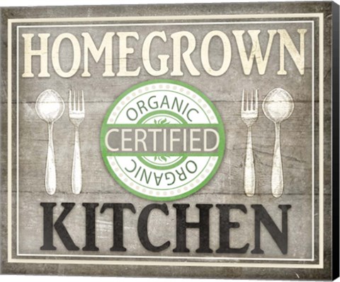 Framed Home Grown Kitchen Print