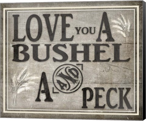 Framed Love You BK2 Print