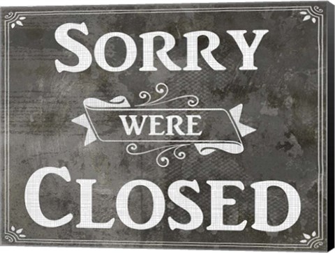 Framed Farm Sign Closed Print