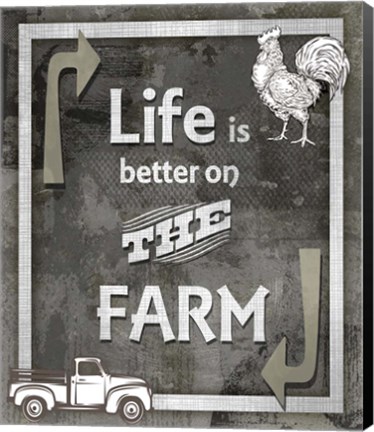 Framed Farm Sign Farm Sweet Farm 2 Print