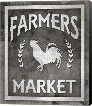 Framed Farm Sign Farmers Market 1 Print