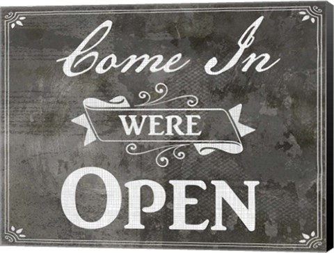 Framed Farm Sign Open Print