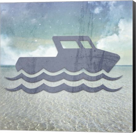 Framed Beach Signs Boating1 Print