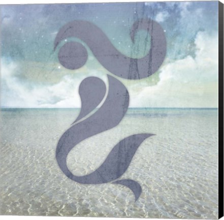 Framed Beach Signs Mermaid Print