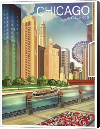 Framed Chicago 1 Print