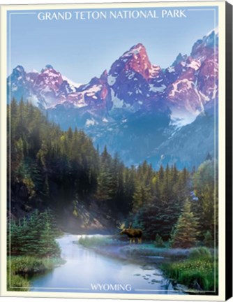 Framed Grand Tetons Print