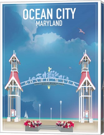 Framed Ocean City Maryland Print