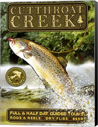 Framed Cutthroat Creek Brown Trout Print