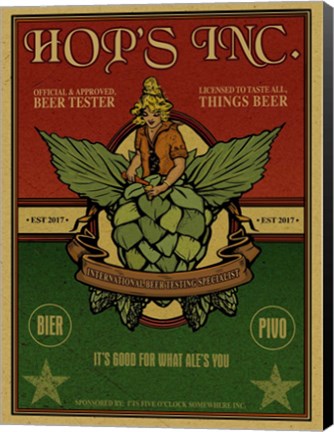 Framed Hop&#39;s Inc Print