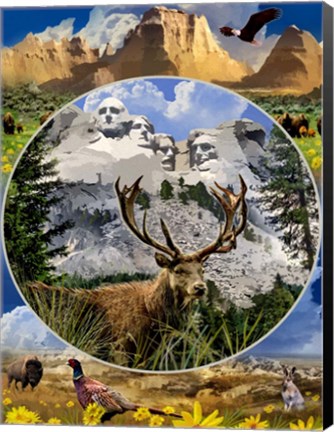 Framed Mt Rushmore Print