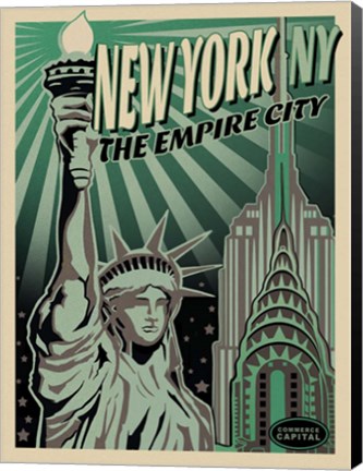 Framed Lady Liberty Print