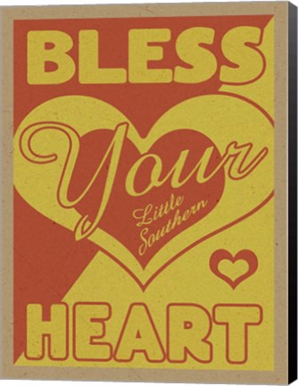 Framed Bless Your Little Southern Heart Print