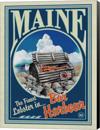 Framed Lobster Trap Print